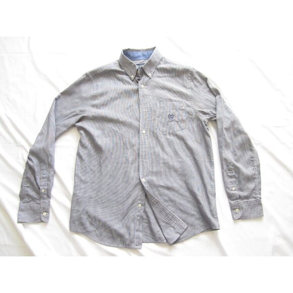 Men's Chaps Custom Fit Cotton Blend Button Long Sleeve Shirt Sz M (MT636) - Picture 1 of 9